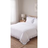 Rh Rosehan %100 Pamuk Overloklu Fırfırlı Çift Kişilik Nevresim Takımı Lastikli Çarşaflı 200X220 Cm