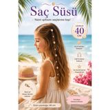Rhea & Co. Sedef Beyaz Deniz Kabuğu Saç Süsü 40 cm – Inci Detaylı Saç Aksesuarı