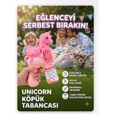 Rhea & Co. Sevimli Unicorn Köpük Tabancası Solüsyonlu Balon Çıkaran Oyuncak Tabanca Pembe