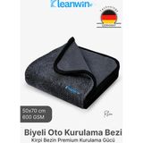 Rhea Mikrofiber Kurulama Bezi 50X70CM 600 Gsm Tek Katlı Biyeli Premium Oto Kurulama Havlusu