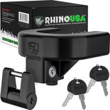 Rhino Usa 59 mm (2-5/16”) Römork Kilidi Kiti, Ağır Yük Hırsızlığına Karşı Koruma, Güçlendirilmiş Çelik Kilit - Siyah