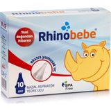 Rhinobebe Ekstra Yumuşak BPA’sız 10’lu Manuel Nazal Burun Aspiratörü Taşınabilir Yedek Uç Seti – Bebekler İçin