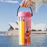 RhinoLife İkili İçme Bardakları bağımsız iki pipet (Pembe)
