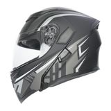 Rhkc 902 Çene Açılır Vizörlü Kask Mat Siyah/gri