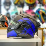 Rhkc 902 Çene Açılır Vizörlü Kask Siyah Mavi - XL - Çok Renkli