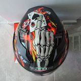 Rhkc Çene Açılır Kask Vizörlü Kovboy İskelet L