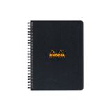 Rhodia 160X210 Mm A5+Çizgili Not Defteri Siyah Kapak Yandan Spiralli 80 Yaprak
