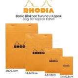 Rhodia Basic Bloknot Turuncu Kapak 80G 80 Yaprak Kareli