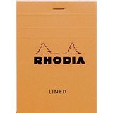 Rhodia Basic Turuncu Kapak 80 gr 80 Yaprak Çizgili Bloknot