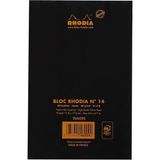 Rhodia Basic Üstten Zımbalı Bloknot 11x17 Çizgili Siyah