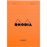 Rhodia Basic Üstten Zımbalı Bloknot A6 Çizgili Turuncu