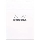 Rhodia Basic Üstten Zımbalı Bloknot A6 Kareli Beyaz