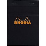Rhodia Basic Üstten Zımbalı Bloknot A6 Kareli Siyah