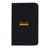 Rhodia Kareli Zımbalı Defter, Siyah, 75x120 mm