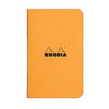 Rhodia Kareli Zımbalı Defter, Turuncu, 75x120 mm