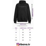 Ribana Classic Unısex 3 Iplik Kapüşonlu Yumuşak Dokulu Baskılı Cep Detaylı Sweatshirt - Mor - 2XL