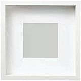 RIBBA SANNAHED 25X25 CM DERİN BEYAZ KARE AHŞAP FOTOĞRAF RESİM ÇERÇEVESİ PASPARTULU
