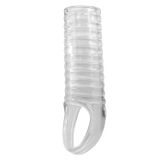 Ribbed Dokulu Penis Kılıfı (Şeffaf) – Hollman