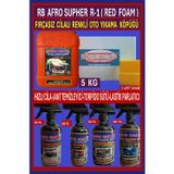 Ribbon Car Wax 6 LI SET AFRO SUPHER R-1 RED FOAM (Fırçasız CilaLI RENKLİ Oto Yıkama Köpüğü-Jant Temizleyici.Torpido Sütü Lastik Parlatıcı.Hızlı Cila)