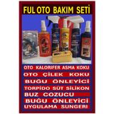 Ribbon Car Wax 7 Li Oto Bakım Seti -Buğu Önleyici*Süt Silikon*Buz Çözücü*Kalorifer Asma Koku*Uygulama Sün.