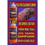 Ribbon Car Wax Afro Supher R-1 ( Fırçasız-Cilalı-Renki Oto Yıkama Köpük Şampuanı ) 1 Kg 2 Adet