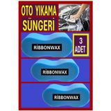 Ribbon Car Wax Oto Yıkama Süngeri 3 Adet