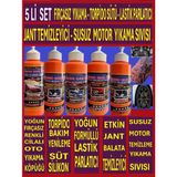 Ribbon Car Wax Ribbonwax 5 Li Set Fırçasız Yıkama Şampuanı+Torpido Sütü+Lastik Parlatıcı+Jant Temizleyici+Susuz Motor Yıkama 1 KG LIK