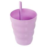 Rica Ederim Renkli Dekoratif Pipetli Bardaklar 300ml Şık Tombul Temalı Bardak Cute Meyve Suyu Jar Kavanoz Bardağı Plastik Seçmeli Sevimli BPA FREE (Lila)