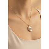 Ricco Jewellery 14 K Gold Kaplama 925 Ayar Gümüş Anka Kuşu Kapaklı Fotoğraflık Kolye