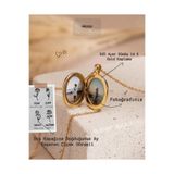 Ricco Jewellery 14 K Gold Kaplama 925 Ayar Gümüş Kişiye Özel Oval Kapaklı Kolye