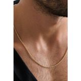 Ricco Jewellery 14 K Gold Kaplama 925 Ayar Gümüş Old Money İtalyan Burma Halat Kolye
