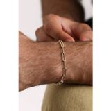 Ricco Jewellery 14 K Gold Kaplama 925 Ayar Gümüş Old Money İtalyan Paperclip Bileklik
