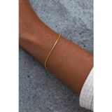 Ricco Jewellery 14 K Gold Kaplama 925 Ayar Gümüş Old Money Yılan Bileklik