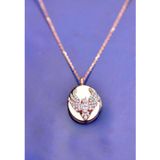 Ricco Jewellery 14 K Rose Gold Kaplama 925 Ayar Gümüş Anka Kuşu Kapaklı Açılır Kapanır Fotoğraflık Kolye