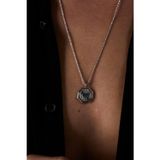 Ricco Jewellery 925 Ayar Gümüş Antik Geyik Burma Halat Kolye