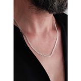 Ricco Jewellery 925 Ayar Gümüş Lazer Kesim Kuş Gözü Zincir