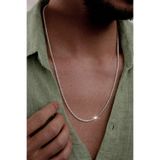 Ricco Jewellery 925 Ayar Gümüş Old Money Kalemli Burma Halat Kolye