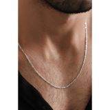 Ricco Jewellery 925 Ayar Gümüş Old Money Slim Figaro Kolye