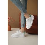 Riccon 0012156 Beyaz Yeşil Cilt Kadın Sneaker Ayakkabı