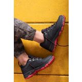 Riccon 00128030 Siyah Kırmızı 3D Rubber Unisex Trekking Ayakkabı