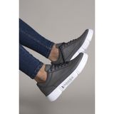 Riccon 0012X20 Füme Beyaz Erkek Sneaker Düz Taban ve Koku Yapmayan Malzeme - Füme - Beyaz