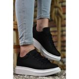 Riccon 3D Baskılı Siyah Erkek Sneaker