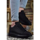 Riccon 3D Baskılı Siyah Siyah Erkek Sneaker