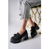 Riccon Aendorei Kadın Loafer 0012509 Siyah Süet