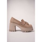 Riccon Aendorei Kadın Loafer 0012509 Vizon Süet