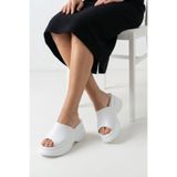 Riccon Celeste Sia Kadın Terlik 0012905 Beyaz