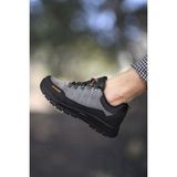 Riccon Füme Siyah Erkek Trekking Ayakkabı 0012114 Suya Dayanıklı Platform Taban Özellikli - Füme - Siyah