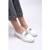 Riccon Johatalia Kadın Loafer 0012525 Beyaz Cilt