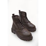Riccon Kadın Bot 00123010 - Kahve Cilt
