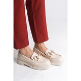 Riccon Kadın Loafer 0012557 Bej